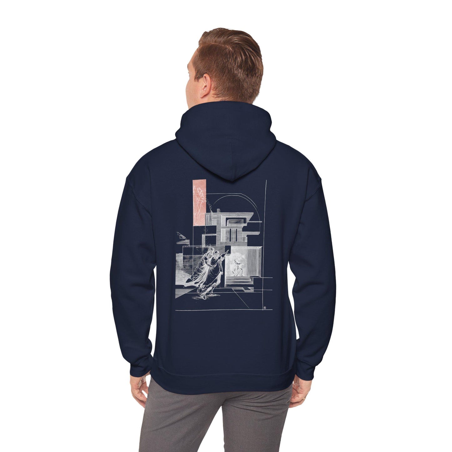 LOST_CITY_HOODIE Unisex Hoodie Sweatshirt, Artistic Pullover Jumper for Creative Souls, Inktober Design, Cozy Ink Art Hoody, Graphic Print