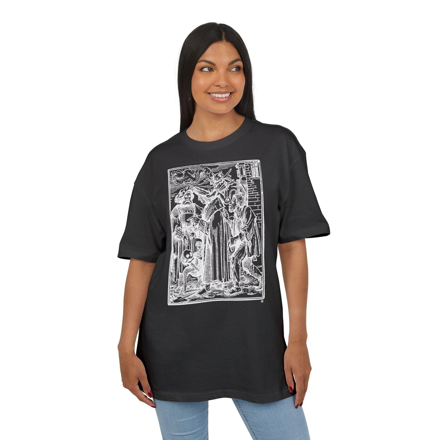 The Senator, Graphic Unisex Heavy Oversize Tee, Casual Streetwear, Art Tee, Unique Gift, Everyday Comfort, Halloween Apparel,