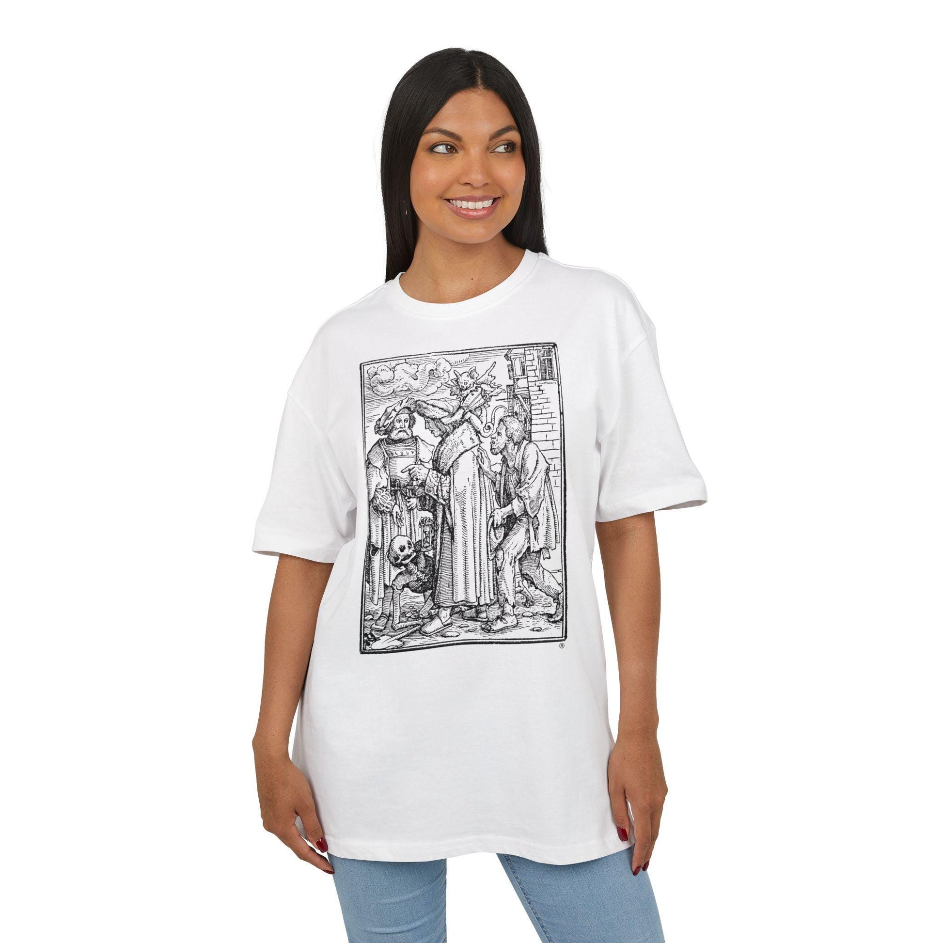 The Senator, Graphic Unisex Heavy Oversize Tee, Casual Streetwear, Art Tee, Unique Gift, Everyday Comfort, Halloween Apparel,