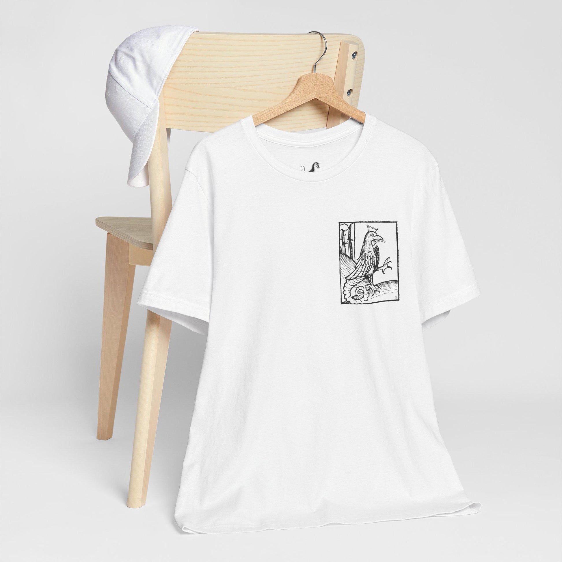 Le Cock, Vintage-Inspired Graphic Tee with Enchanting Illustration, Casual Wear, Art Lovers, Perfect for Summer Outings, Unique T-Shirt