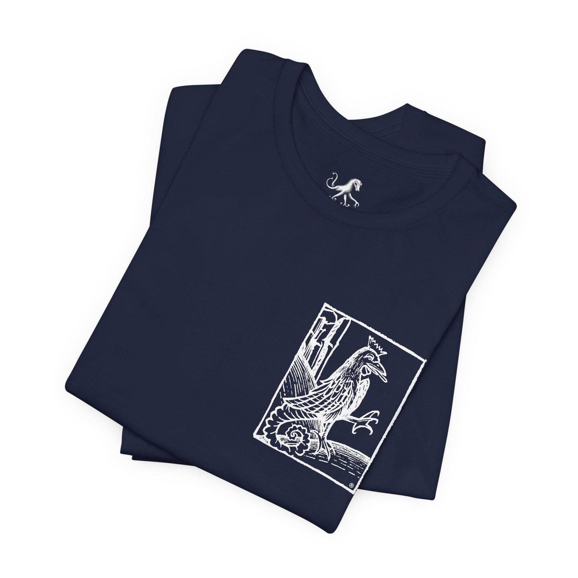 Le Cock, Vintage-Inspired Graphic Tee with Enchanting Illustration, Casual Wear, Art Lovers, Perfect for Summer Outings, Unique T-Shirt