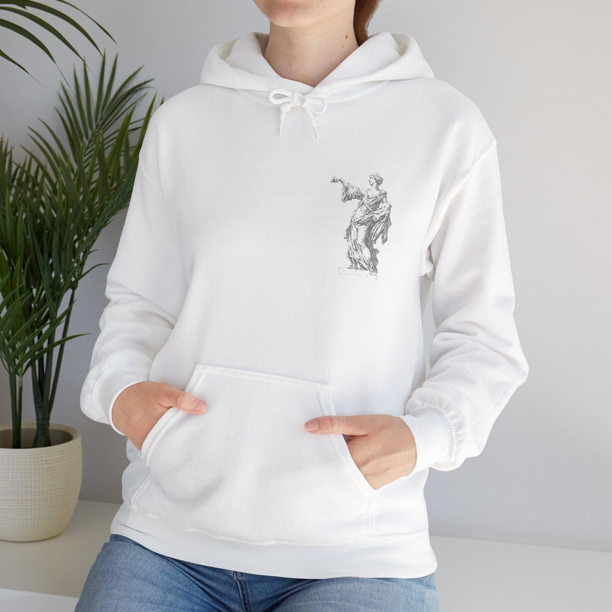 ANTIQUE LADY, Artistic Vintage Statue Hoodie, Unisex Heavy Blend Sweatshirt, Cozy Oversized Fashion, Perfect Gift for Art Lovers,