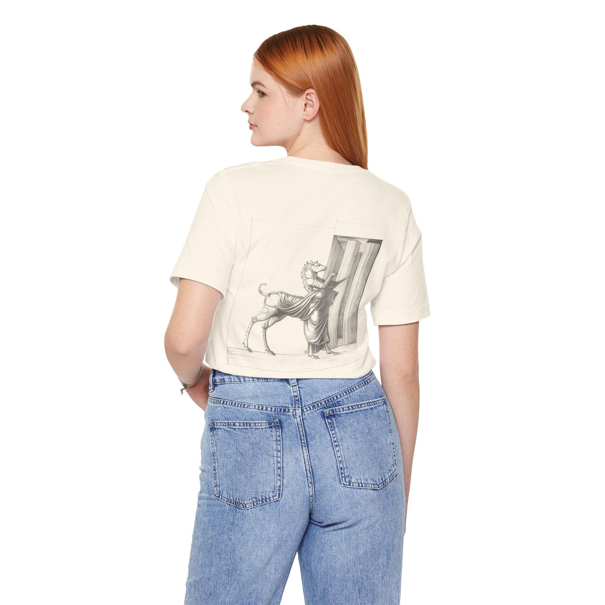 CENTAURUS, Vintage-Inspired Graphic Tee with Enchanting Illustration, Casual Wear, Art Lovers, Perfect for Summer Outings, Unique