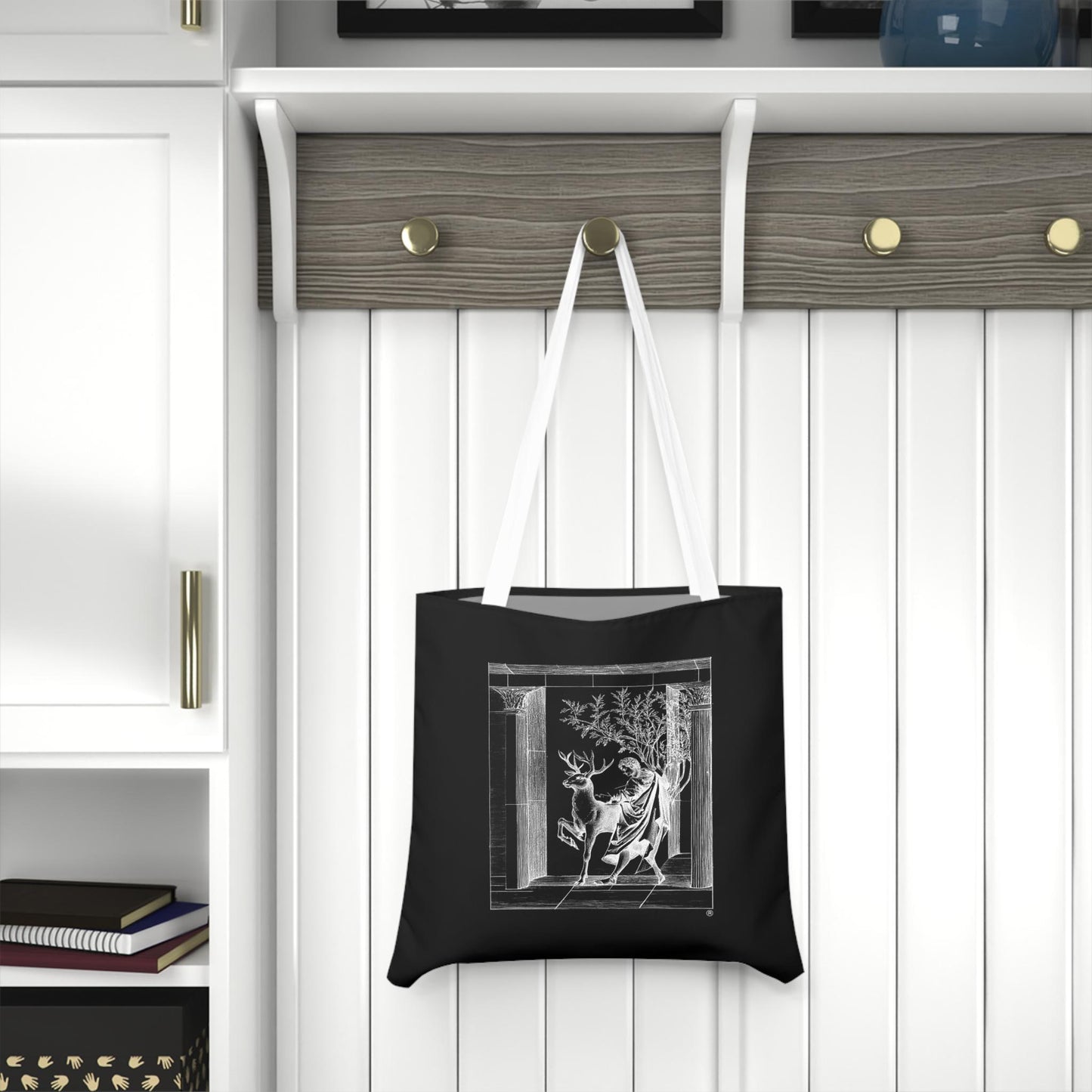 Entering the city, Shoulder Tote Bag, Fun Beach Bag, Eco-Friendly Shopping Tote, Gift for Ocean Lovers, Art Tote for Daily Use