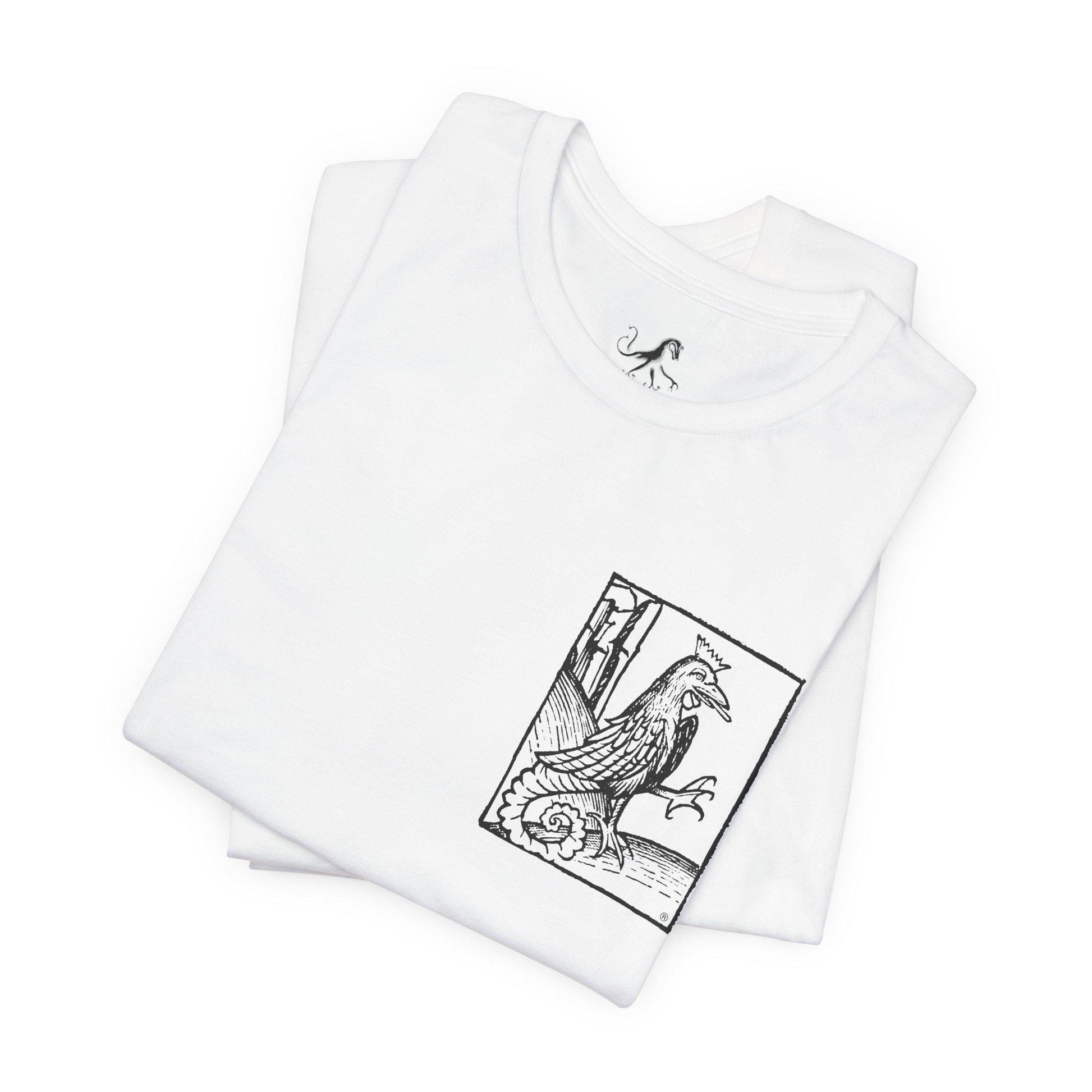 Le Cock, Vintage-Inspired Graphic Tee with Enchanting Illustration, Casual Wear, Art Lovers, Perfect for Summer Outings, Unique T-Shirt