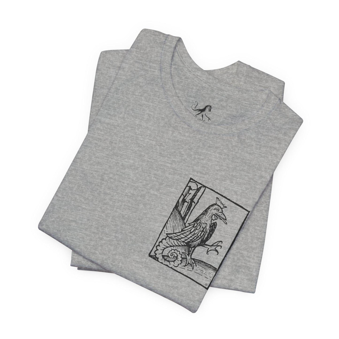 Le Cock, Vintage-Inspired Graphic Tee with Enchanting Illustration, Casual Wear, Art Lovers, Perfect for Summer Outings, Unique T-Shirt