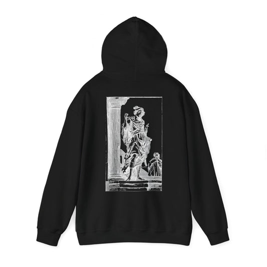 THE_ROMANS Unisex Hoodie Sweatshirt, Artistic Pullover Jumper for Creative Souls, Inktober Design, Cozy Ink Art Hoody, Graphic Print