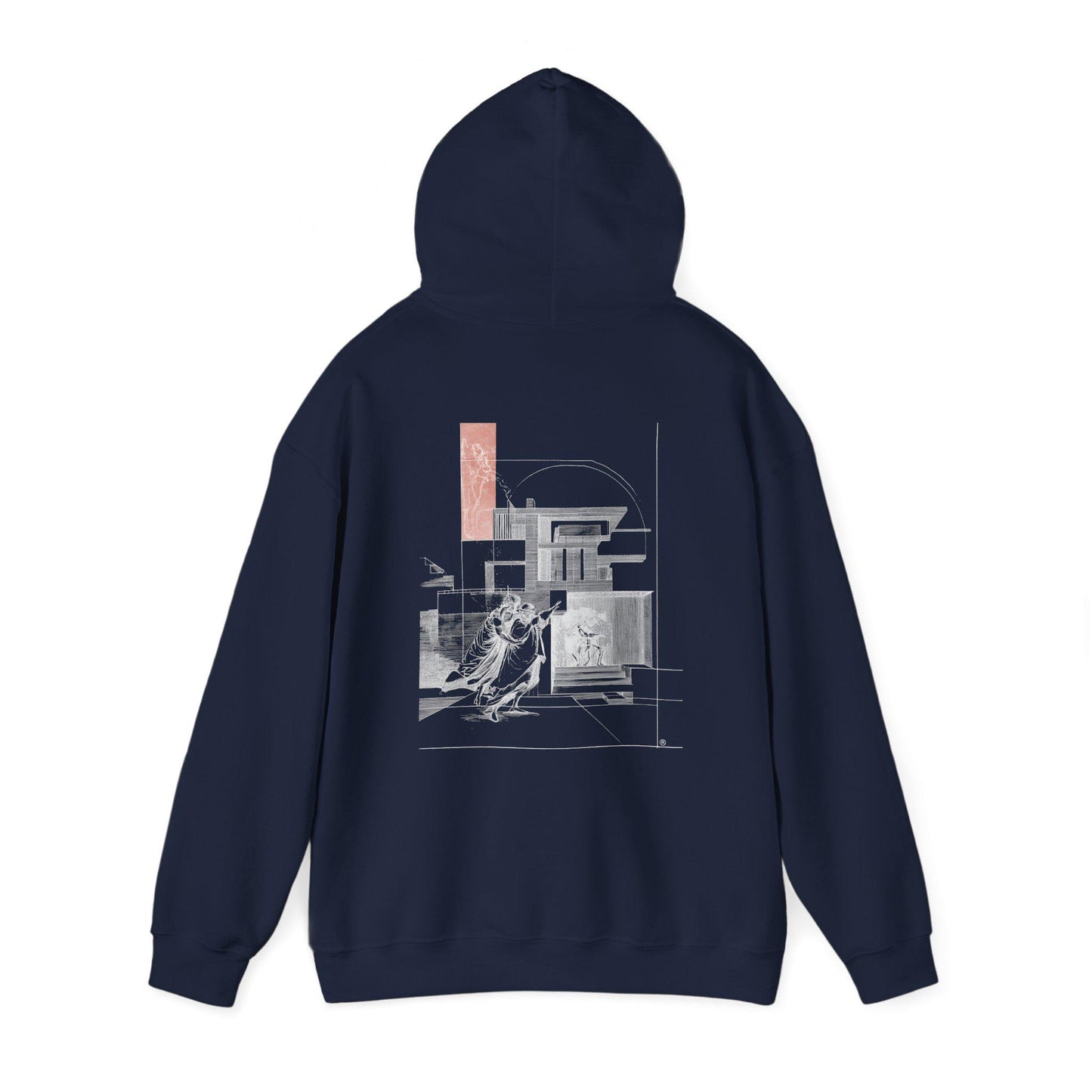 LOST_CITY_HOODIE Unisex Hoodie Sweatshirt, Artistic Pullover Jumper for Creative Souls, Inktober Design, Cozy Ink Art Hoody, Graphic Print